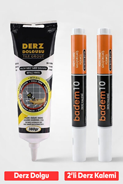 NZB Derz Dolgu 380 Gr Beyaz Kuruyan Su Bazlı Kokusuz Kalıcı Derz Kalemi Beyaz...