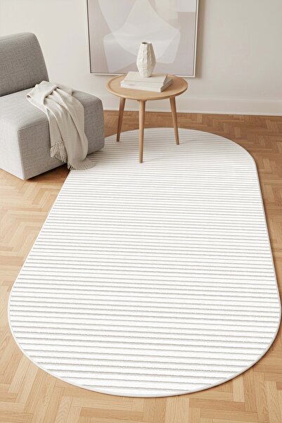 West Home Covor de bucătărie oval digital, lavabil la mașină, cu bază anti-al...