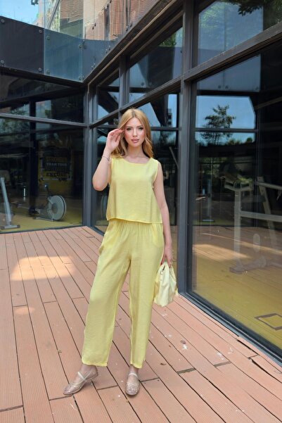 Angel Mia Set pantaloni Zeta galben