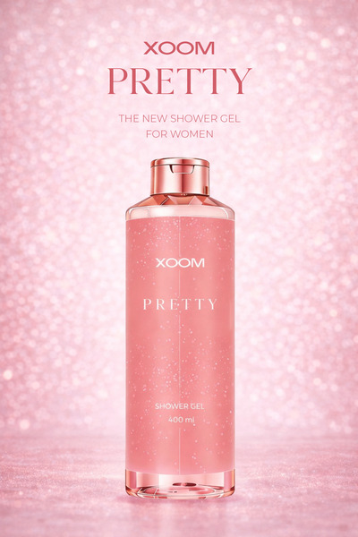 XOOM Pretty Girl Kadın Duş Jeli 400 ML – Cildi Nemlendiren , Kalıcı Koku
