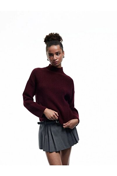 Koton Dik Yaka Uzun Kollu Rahat Kalıp Basic Triko Kazak