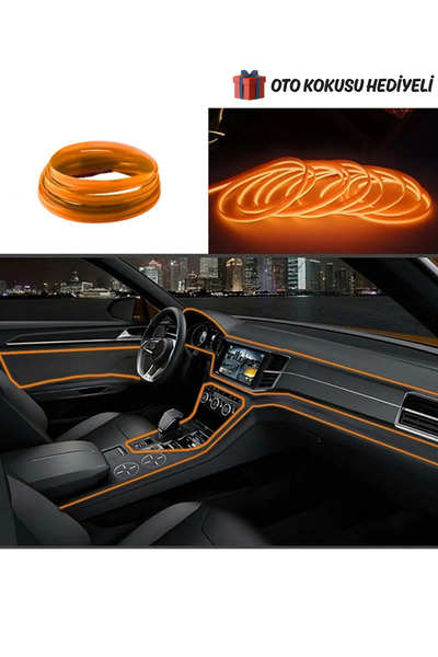 Autowise Araç İçi Neon Aydınlatma Led Göğüs Torpido Ledi Neon İp Led Turuncu ...