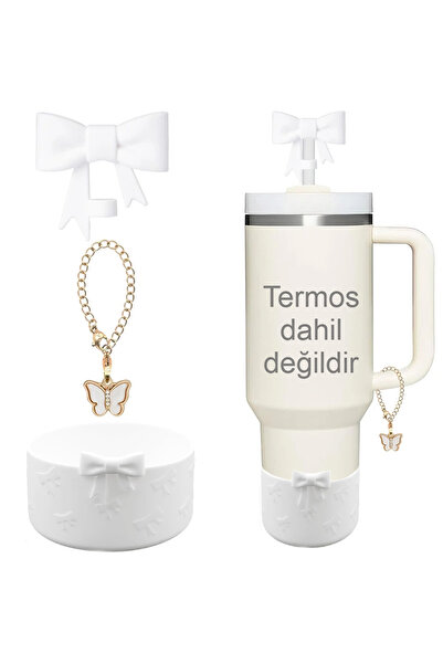 Besify Quencher Uyumlu 30 - 40 Oz 3'lü Aksesuar Tıpa Charm Taban Koruyucu Sil...