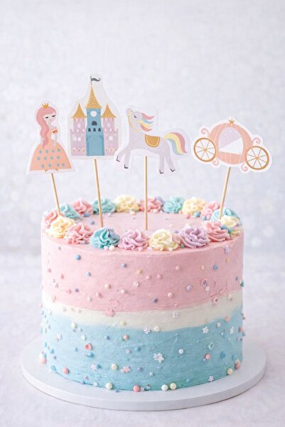 Partifabrik Rapunzel Temalı Pasta Süsü Seti 4 Parça