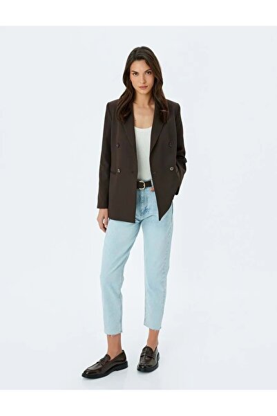 Koton Mom Jean-High Waist Comfortable Fit Light Blue Women's Jean Pants 5Sal4...