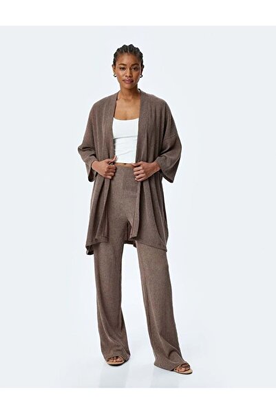 Koton Γυναικεία Ρούχα Βισκόζη Μείγμα Βισκόζης Άνετη Εφαρμογή Φαρδύ Μακρυμάνικ...