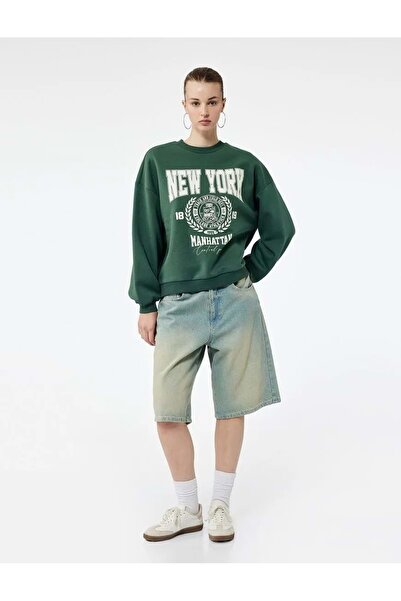 Koton Îmbrăcăminte pentru femei cu căptușeală din fleece cu imprimeu Mânecă l...