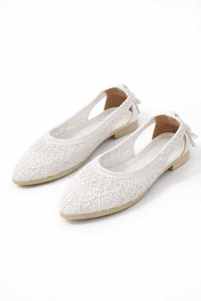 Slipcat Women's Straw Open-Side Bow Back Ballerina Shoes for Home and Outdoor...