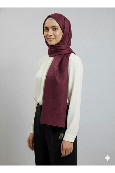 JAWEL ŞAL JAWEL Kadın Etnik Desen Pamuk Jakar Şal Fuşya