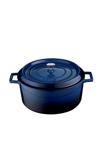 Lava Cast Iron Round Pot. Folk Series Diameter (Ø) 28cm.