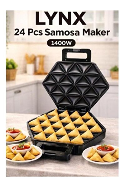 LYNX صانعة سمبوسة احترافية، 24 فتحة، ألواح غير لاصقة، تسخين سريع، LY-SM-4079