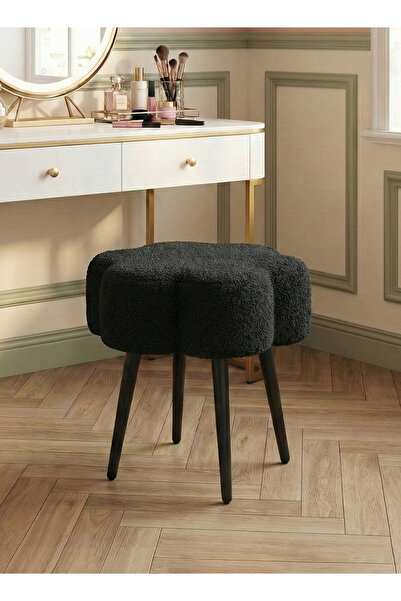 Taimi Boucle Fabric Chair Elegant Cloud Design with Metal Legs, 45H x 45W cm ...