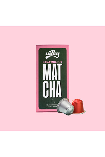NİLKY Matcha Strawberry 10 Capsules - Nespresso Compatible