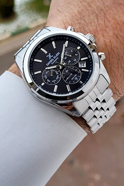 Daniel Klein Gray Black Color Adjustable Cord 42 mm Functional Men's Wristwatch