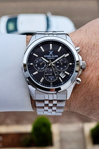 Daniel Klein Metalik Siyah Renk 42 mm 2 Yıl Garantili İç Göstergeleri Aktif E...