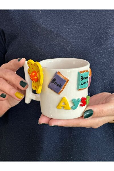 MeGgDecor Kitap Figürlü İsimli Kupa