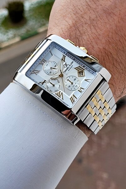 Daniel Klein Gold Gray Color Adjustable Cord Men's Wristwatch