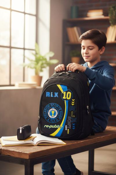 Relaxion 0010 Раница с прилеп - Черна - Един размер