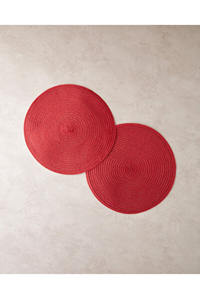 English Home Red Year PP 2'li Amerikan Servis 38 cm Kırmızı