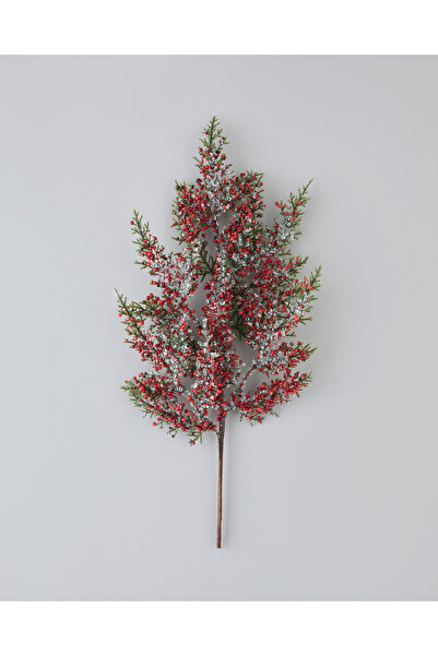 English Home Cedar Tek Dal Yapay Çiçek 61 cm Kırmızı - Yeşil