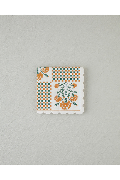 English Home Retro Botanique 20'li Kağıt Peçete 33x33 cm Yeşil