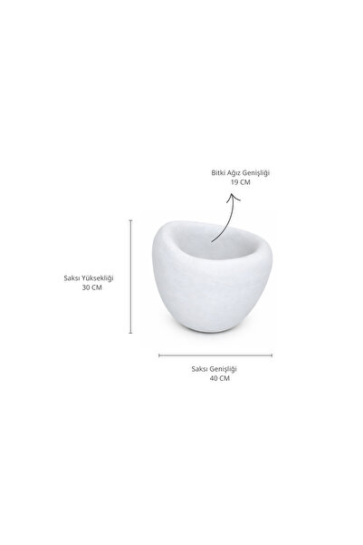 Lunalore Fiber Beton Görünümlü Dokulu Dekoratif Avize Saksı – 30 cm | Modern ...