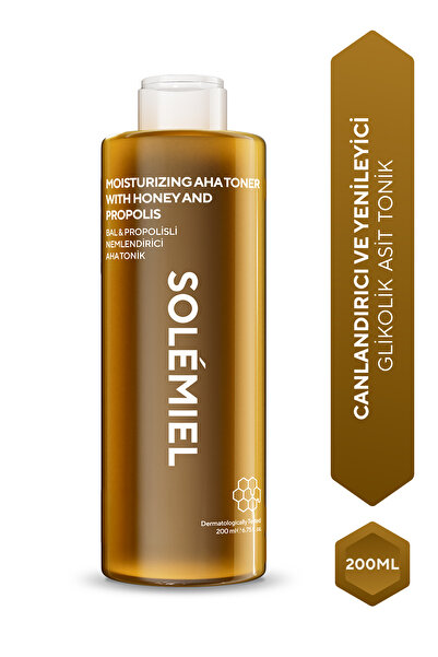 Solemiel Bal & Propolis Özlü AHA Cilt Bakım Toniği – Glikolik Asit İçeren 200 ML