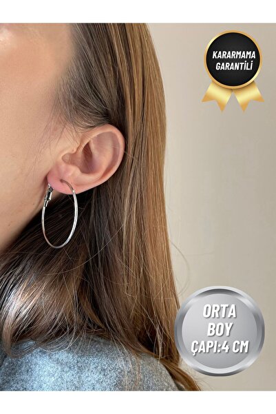 nerora Non-Tarnish Steel Gold and Silver Thin Hoop Earrings