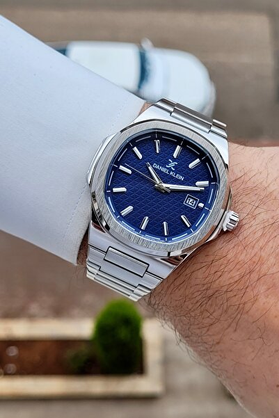 Daniel Klein Kadranı Lacivert Kordonu Silver Renk 24 Ay Garantili 41 mm Erkek...