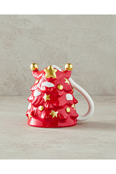 English Home Pine Tree Dolomite Yılbaşı Kupa 300 ml Kırmızı