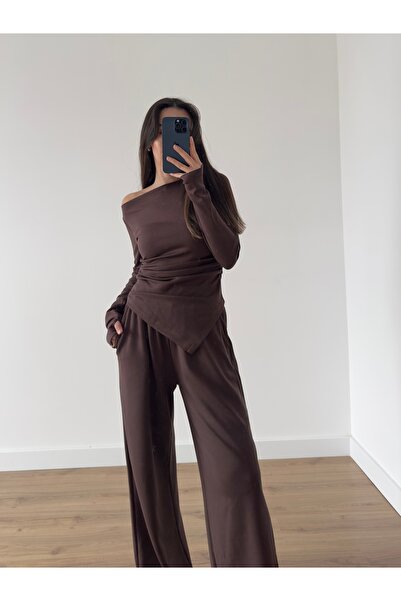 nowglamup Kahverengi Cozy Eşofman Takımı