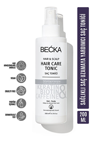 BECKA Biotin Keratin Ve Caffeine Dökülme karşıtı Ve Hızlı Saç uzatma Etkili S...