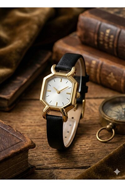 LUNA Eyewear Deri Kordonlu Minimal Vintage Paslanmaz Kararmaz 1 Atm Kutu ve P...