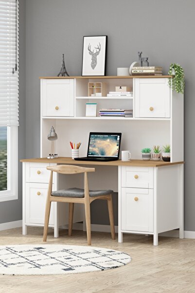 Avmpark Sobre Raflı Bilgisayar Masası Çekmeceli Kitaplıklı Çalışma Masası