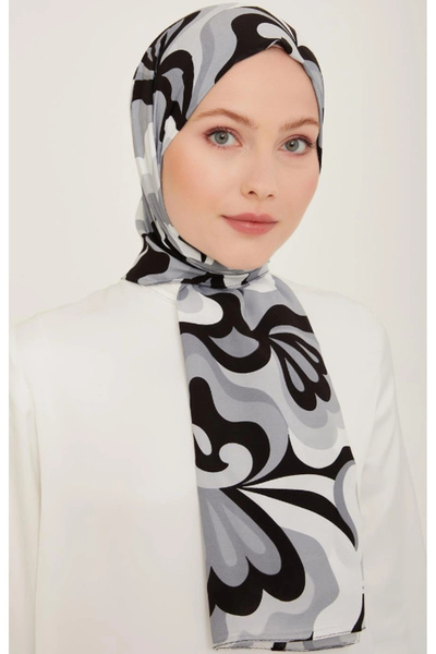 Armine Trend Laurel Shawl 6348-2-02 Negru Alb