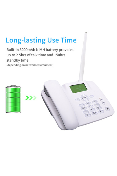 Generic هاتف لاسلكي ثابت، هاتف مكتبي بتقنية الجيل الرابع، مزود براديو وساعة م...