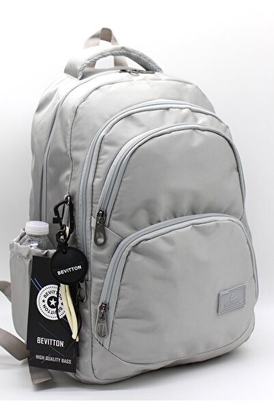 Bevitton Silver Water Resistant Fabric Large Size Backpack and School Bag / 2100