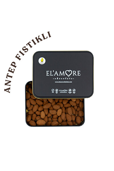 Elamore Şeker İlavesiz, Glütensiz, Vegan Premium Antep Fıstıklı Bitter Çikola...