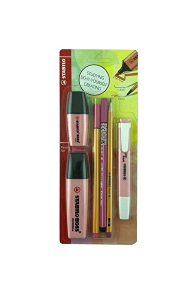 Stabilo Fosforlu Kalem Tek Renk Pastel Set 6 Lı Pembe 70/129-6