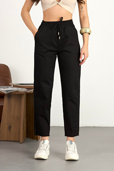 alanora Pantaloni țesuți de damă - Design cu talie elastică