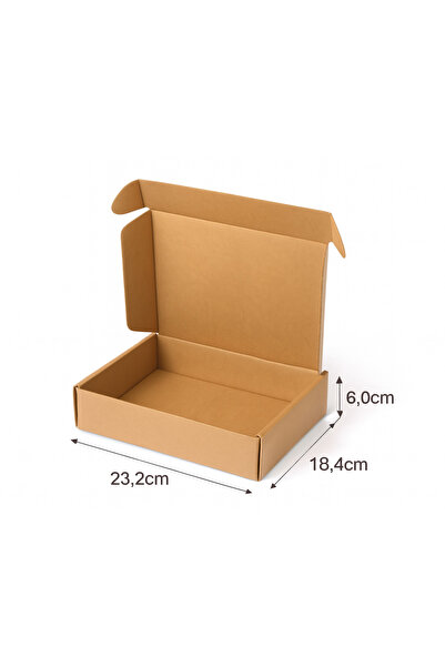 Aspak 23,2x18,4x6 Cm E-ticaret Kargo Kutusu - Kraft Kutu-25 Adet