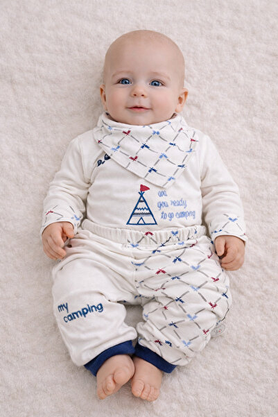 Tomuycuk طقم طفل رضيع إكرو - نمط الخيمة والجسم، طوق التخييم الخاص بي