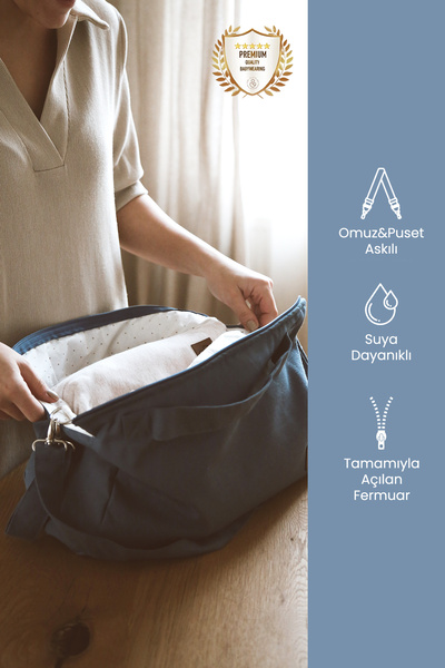 ilays beauty Çok Amaçlı Organizer Çanta -indigo-