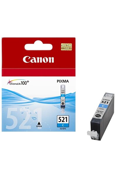 Canon CLI-521C Cyan Mavi Mürekkep Kartuş MP260-540-550-560-620-630 MX860-870