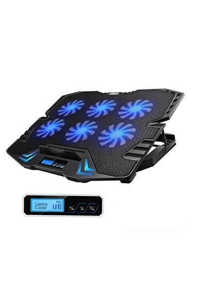 FRISBY FNC-5235ST GS6 Notebook Soğutucu (6xFan) LCD Kontrol Panel Metal Izgar...