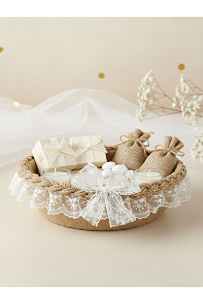 bonvos Nişan, Nikah, Kına, Söz Sepeti - Dekoratif Hasır Sepet