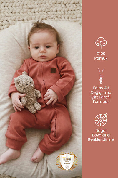 ilays beauty %100 Premium Saf Pamuk Bebek Tulumu