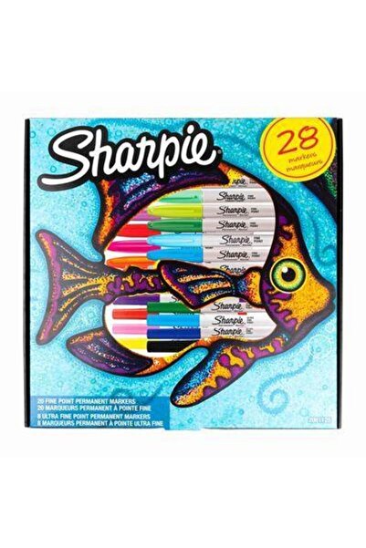 Sharpie ماركور بيرماننت فاين 28 قطعة سمكة2061125