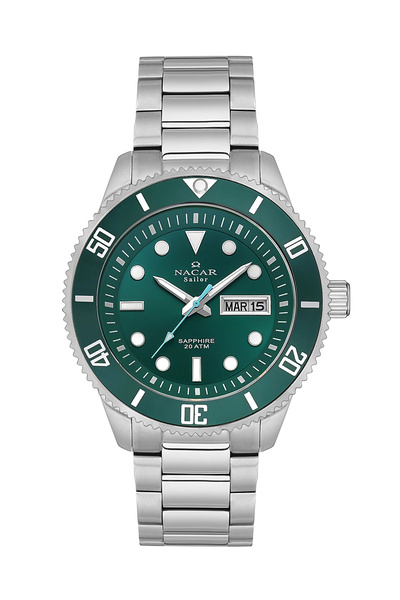 Nacar Men's Sports Silver Watch - Sapphire Glass, Nc37- 294235 -Alm