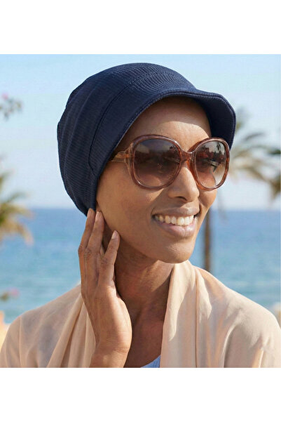 fidan bone Pălărie cu pliuri, albastru închis, turban gata făcut, hijab, șapc...